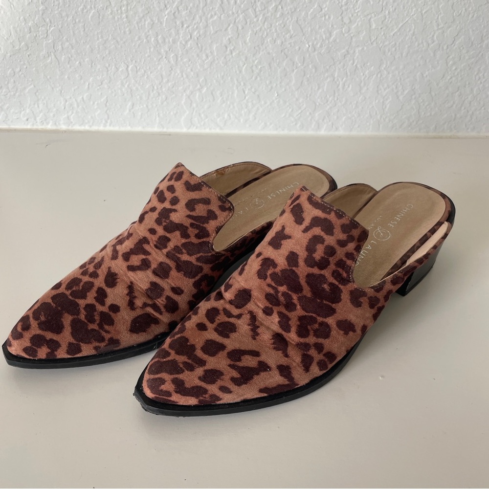 💫Chinese Laundry Leopard Print Women's Mules Sz. 6.5